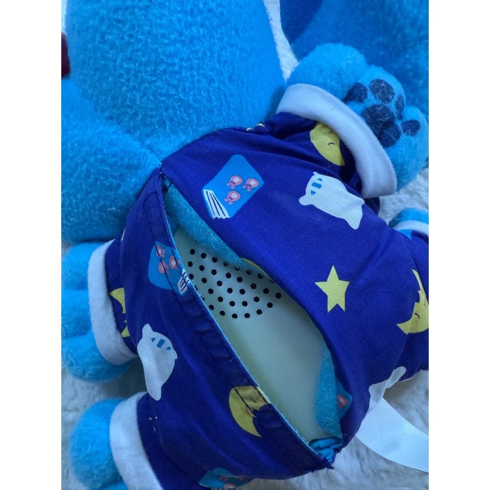 Vtg Tyco Blues Clues Bedtime Blue Plush Blue Pajamas 1999 Toy 90s Nick Jr